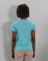BASERANGE Classic Bamboo Fiber and Cotton Slim Fit T-shirt Series Collection Round Neck Bottoming Shirt France BAS-TOCT-BL-SP25-CHARLES TURQUOISE